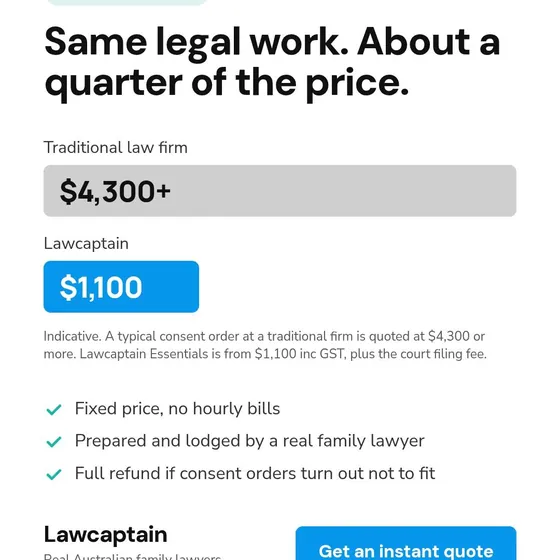 Law Captain Meta ad for a family law service, saved from the Ad Library