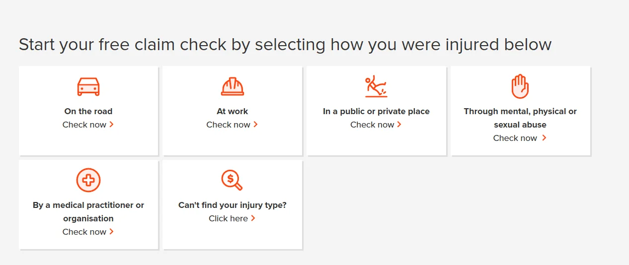 Client Pathway qualification form showing matter-type selector