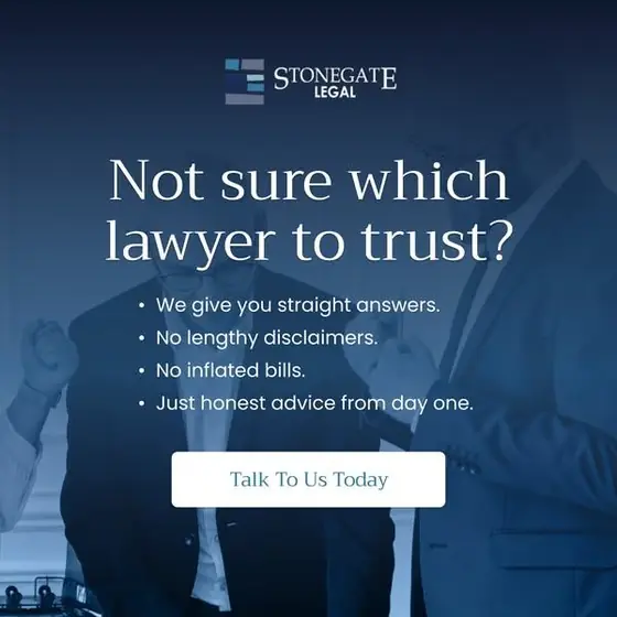 Stonegate Legal Meta ad for a litigation or dispute service, saved from the Ad Library